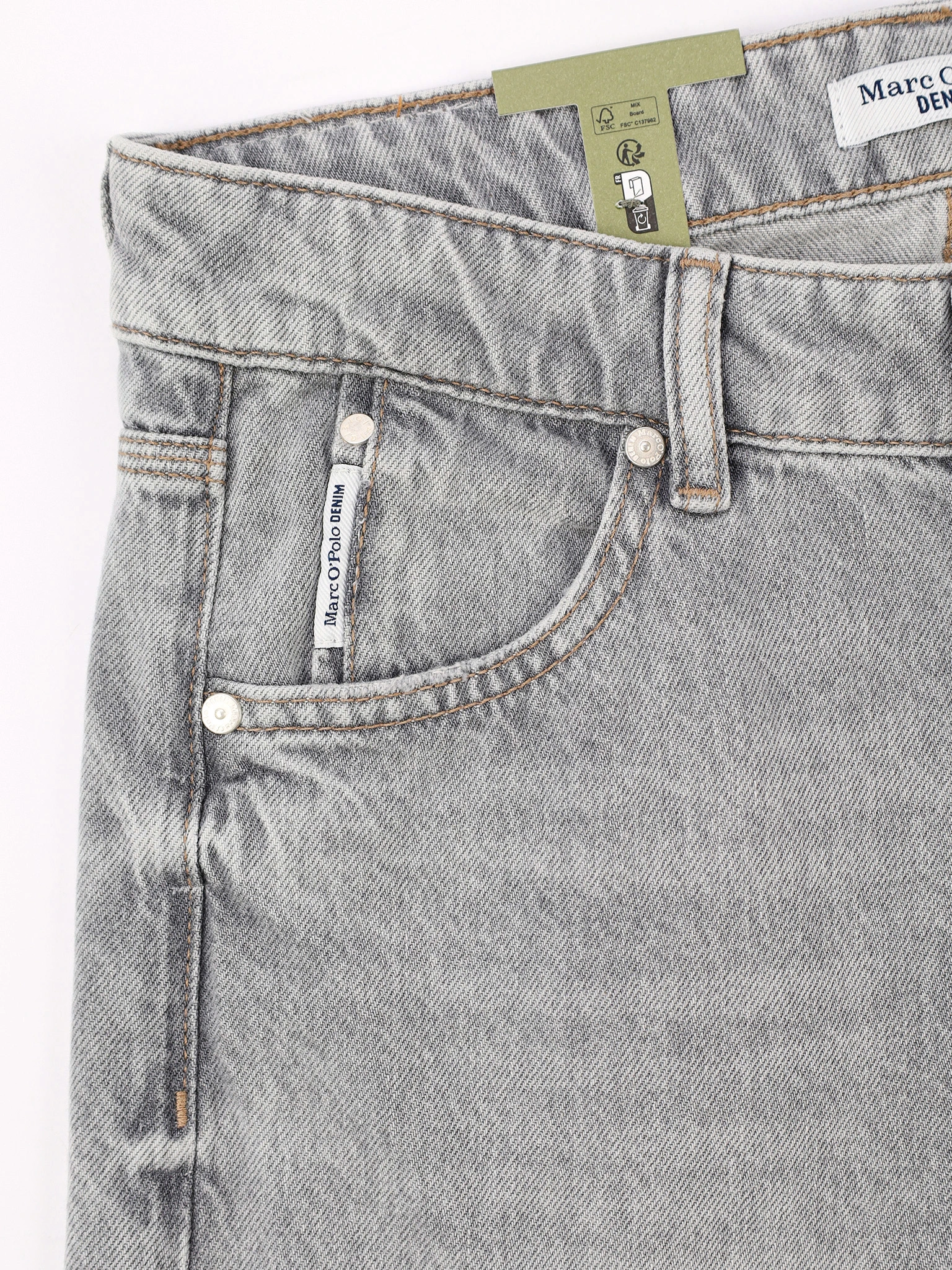 Джинсы широкого кроя серого цвета из хлопка